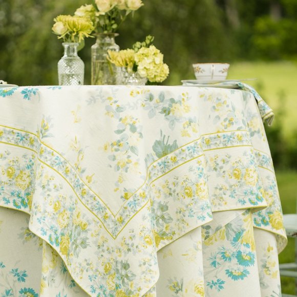 April Cornell Tablecloth Cottage Rose 54x54 NWT - Picture 3 of 4